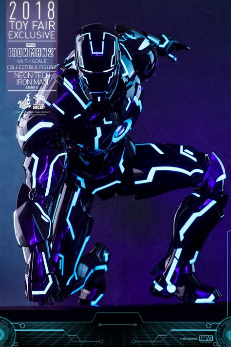 Summer Exclusive Hot Toys Neon Tech Iron Man Mk Iv Figures