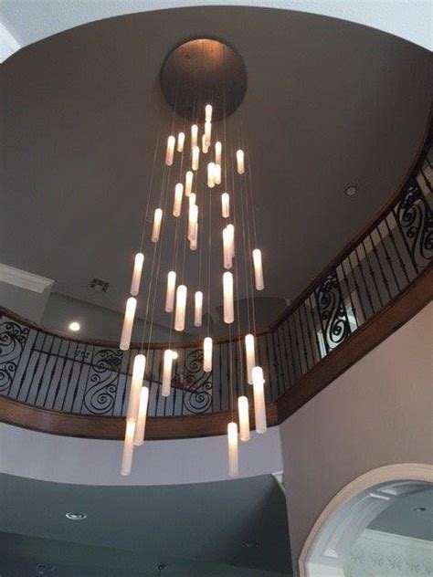 CONTEMPORARY FOYER LIGHTING MODERN ENTRY CHANDELIER FOR HIGH CEILING