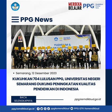 Kukuhkan 704 Lulusan PPG Universitas Negeri Semarang Dukung