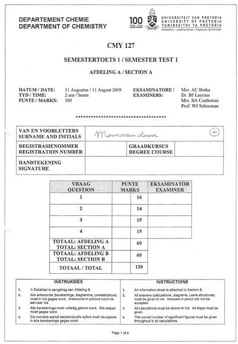 Cmy Semester Test Memo Cmy Studocu