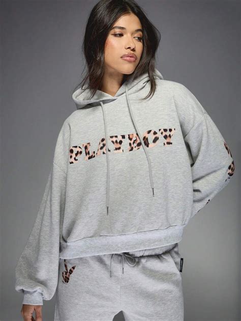 MISSGUIDED Missguided x Playboy 2 Peças Conjunto Casual de Moletom