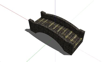 小型石头拱桥su模型景观小品土木在线