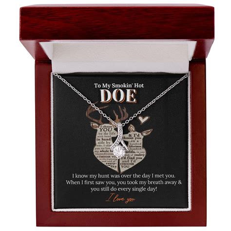 My Smokin Hot Doe Alluring Beauty Necklace K White Gold K Yellow Gold With Gift Box