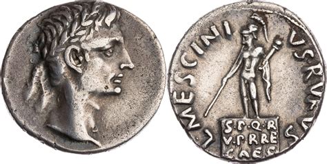 Römische Kaiserzeit Denar 16 v Chr Augustus Mzm L Mescinius Rufus