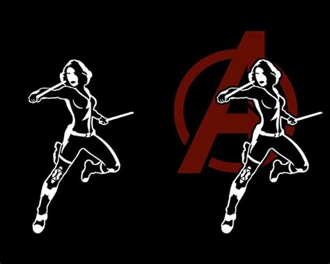 Black Widow Vinyl Decal Marvel Series by Funmono714 on Etsy