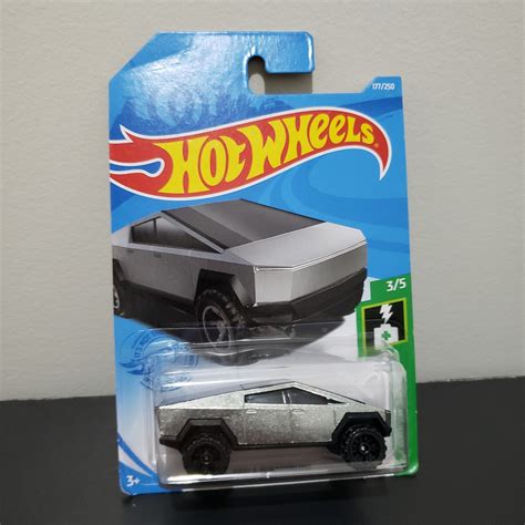 Tesla Cybertruck HW Green Speed 3 5 Hot Wheels Mainline Shopee Brasil