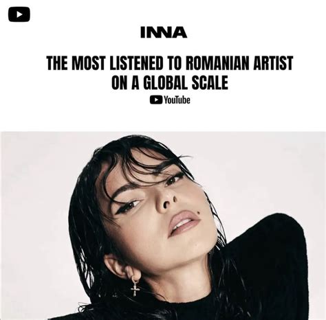 Kiss Fm Inna Cel Mai Ascultat Artist Român Pe Youtube La Nivel