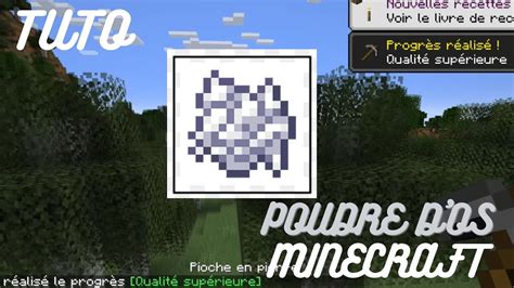 TUTO COMMENT FAIRE DE LA POUDRE D OS SUR MINECRAFT FACILEMENT TUTO