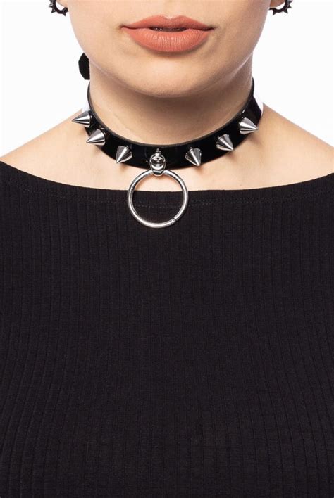 Gargantilha Choker Spikes Cosmic Loja Reversa