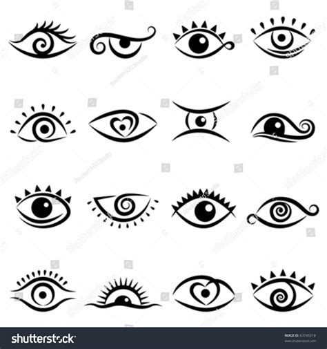 Eye Design Set Stock Vector (Royalty Free) 63745318 | Shutterstock