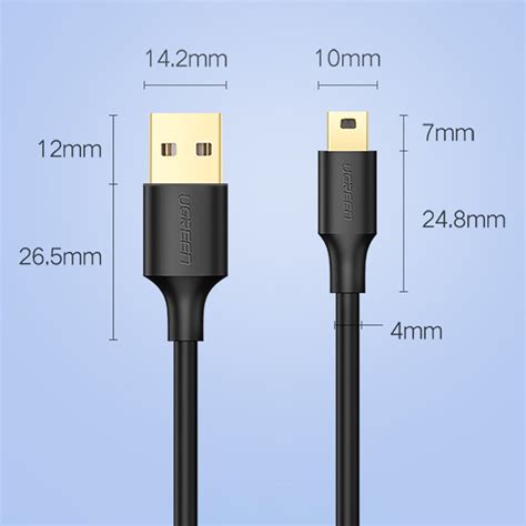 UGREEN ® Przewód Kabel 5-Pinowy Pozłacany Usb - Mini Hurtownia Sklep