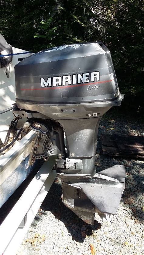 40 Hp Mariner Outboard Boat Engine With Remote 2 Stroke Manual Start Short Shaft In Dolgellau