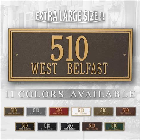 Amazon Whitehall Personalized Cast Metal Address Plaque The