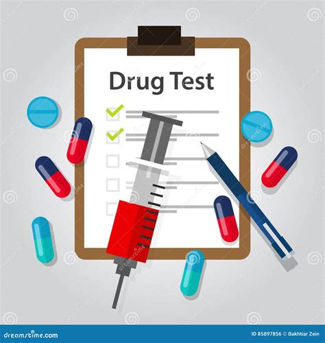 Drug Test Medical Document Report Illegal Narcotic And Addiction