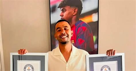 Lamine Yamals Father Poses With His Sons 2 Guinness World Records