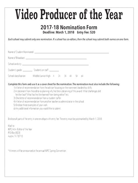 Fillable Online Uiltexas Org Files Academics2017 18 Nomination Form