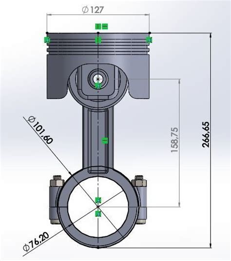 Piston Connecting Rod 3d Model Cgtrader