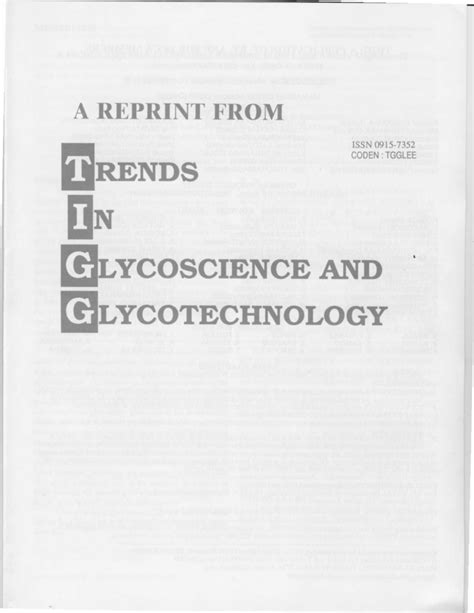 (PDF) A Holistic Approach to Glycolipid Function. Is the Lipid Moiety Important?