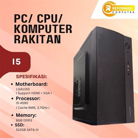 Jual Pc Cpu Komputer Rakitan Core I Baru Garansi Tahun Di Lapak