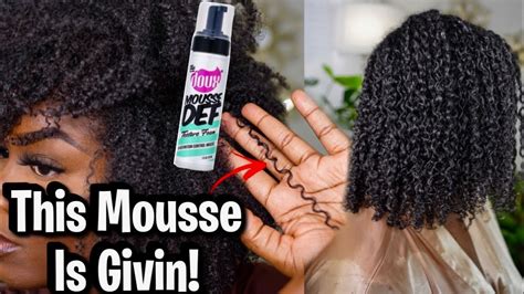 Trying Mousse On My Natural Hair Wash And Go Tutorial Youtube