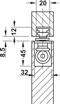 Door closer, Geze Boxer P, 2–4 in accordance with EN 1154, concealed ...
