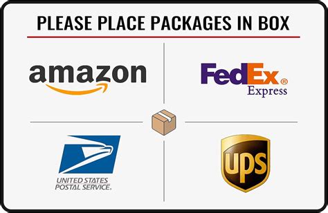 Bestylez Please Place Packages In Box Delivery Sign For