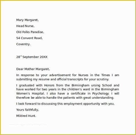 letter  employment template  employment cover letter template