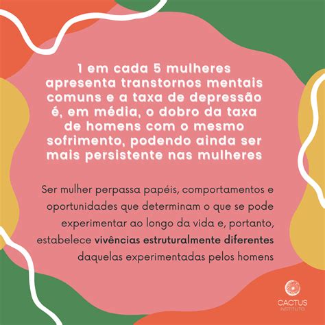 8 Dados Sobre A Saúde Mental Das Mulheres Instituto Cactus