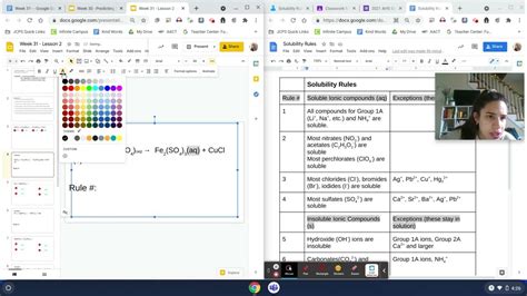 Week 31 Lesson 2 Predicting Double Replacement Products Youtube