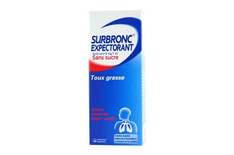 Surbronc Expectorant Ambroxol Sans Sucre Fraise Vanille 100 Ml Pharma