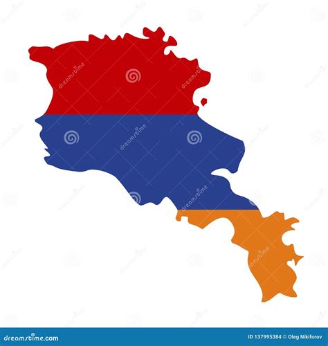 Map Of Armenia Flag Stock Illustration Illustration Of Color 137995384