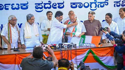 Karnataka Bjp Mla Gopalakrishna Joins Congress Ahead Of Assembly Polls