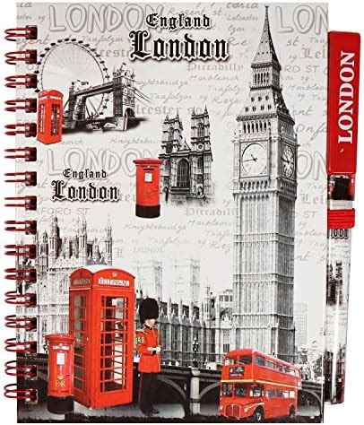 Union Jack Notebook And Matching Pen Medium A6 Size London Souvenir