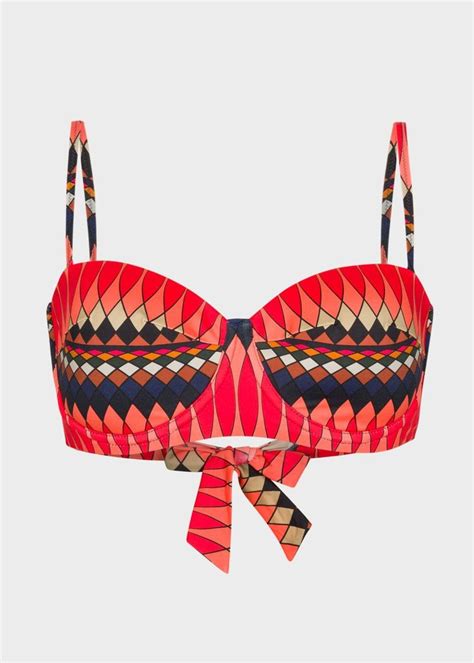 Paul Smith No Women S Multi Coloured Bandeau Bikini Top Bikini