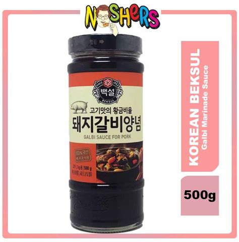 Noshers Korean Beksul Galbi Sauce For Pork Marinade Sauce 500g 290g