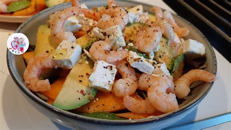 Salade Melon Avocat Crevettes Feta