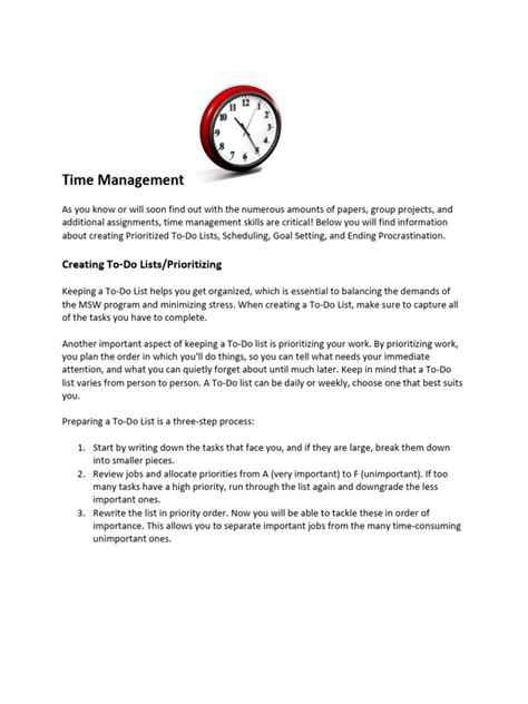 Time Management | PDF