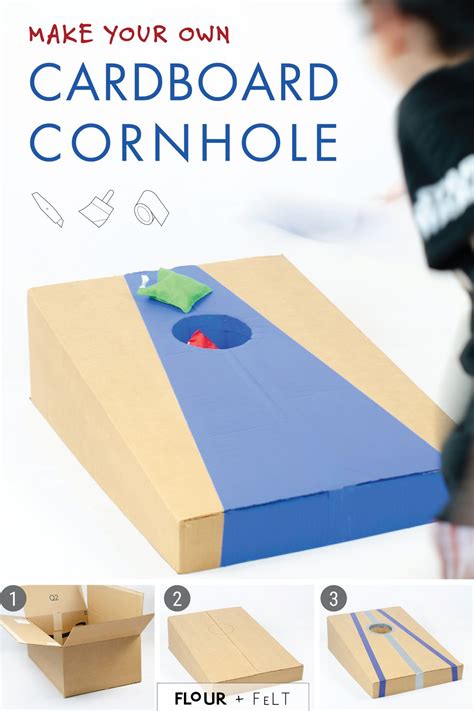 DIY CORNHOLE BOARD OUT OF A CARDBOARD BOX Corn Hole Diy Bean Bag