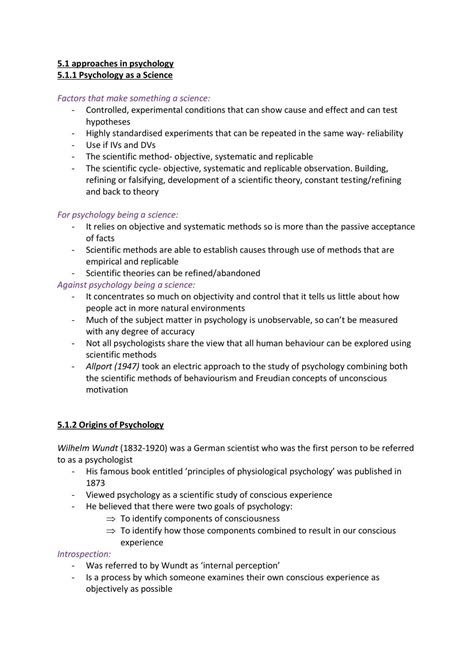 Approaches To Psychology Uk Higher Education Psychology