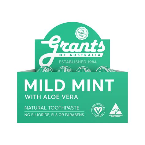 Grants Toothpaste Mild Mint With Aloe Vera Travel G X Dis From