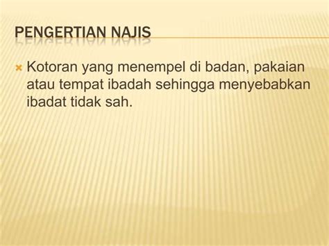 Najis Dan Hadats PPT