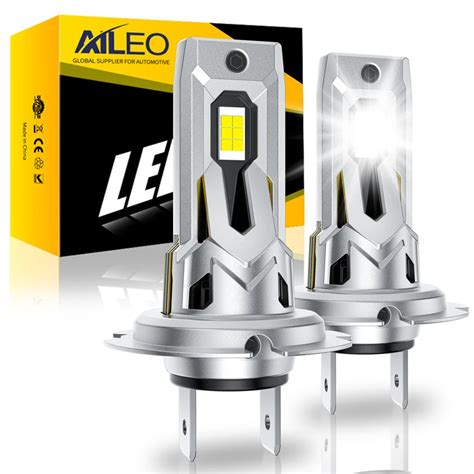 AILEO H7 LED Headlight Bulb 80W Mini Wireless 30000LM 6500K CSP For Car