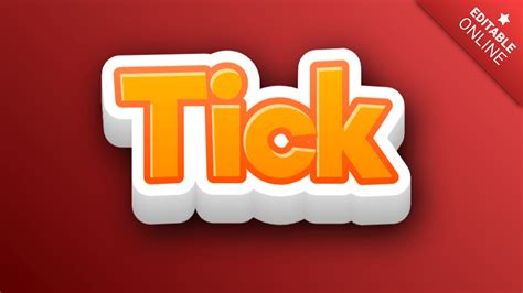 Tick | Orange 3D | Text Effect Generator