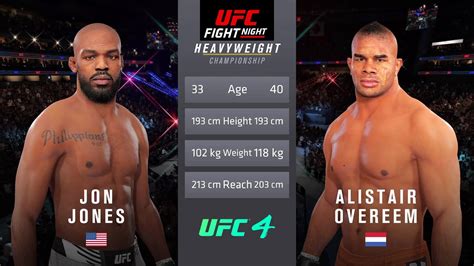 Jon Jones Vs Alistair Overeem Full Fight Ufc Fight Of The Night Youtube