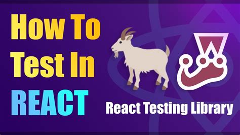 How To Test In React React Testing Library Jest Tutorial Youtube