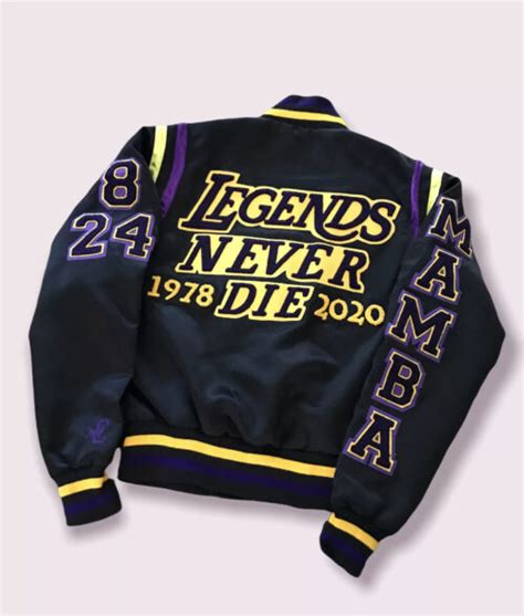 La Lakers Black Mamba Hall Of Fame Kobe Bryant Varsity Jacket