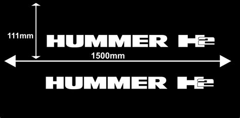 Hummer H2 2pcs Side Stripe Body Decal Vinyl Graphics Sticker Logo High