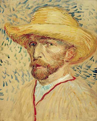 Van Gogh Selbstbildnis Mit Strohhut Und Malerkittel Kunstdruck