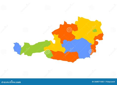 Austria Map. Political Map Of Austria. Italy Map With Neighboring ...