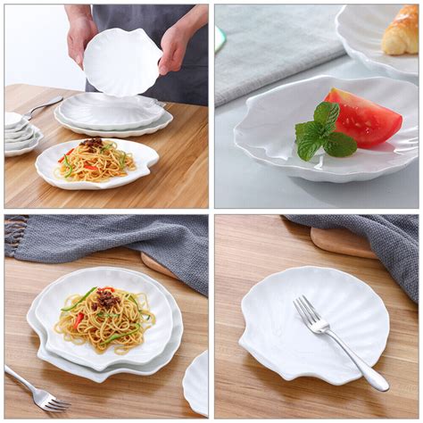 Pcs Plateau Assiette En Porcelaine De Bijoux Coquillage Bol Cl S